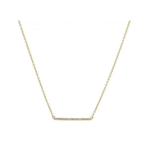 Micro Pave Bar Necklace