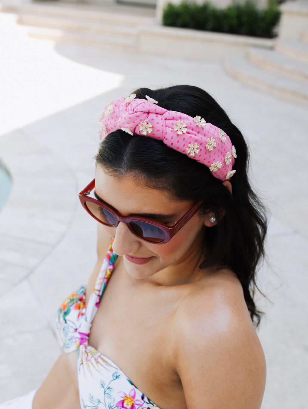 Pink Floral Headband